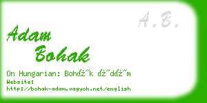 adam bohak business card